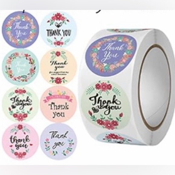 Thank You Stickers Roll 500 COUNT ROLL - RANDOM ROLL - Picture 8 of 11